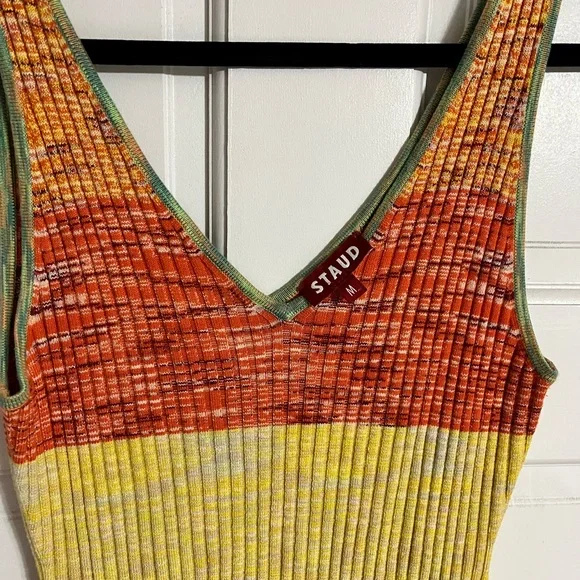 STAUD Colorful Knit Midi Dress - Picture 2 of 4